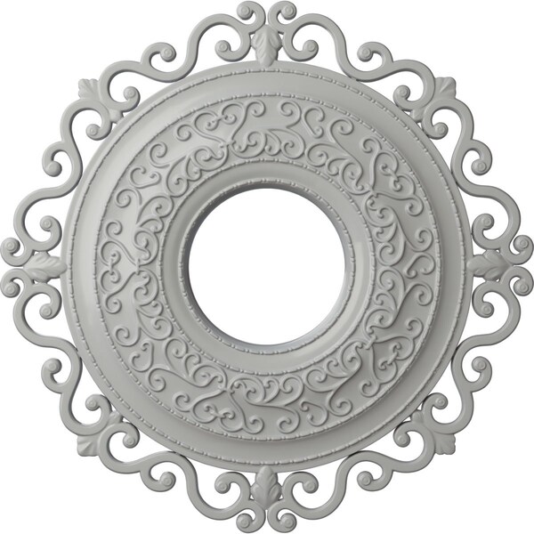 Ekena Millwork Orrington Ceiling Medallion (Fits Canopies up to 6 1/4"), 22"OD x 6 1/4"ID x 1 3/4"P, Frost CM22ORFRF - main